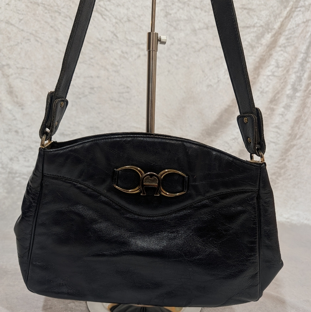Vintage Etienne Aigner Navy Shoulder Bag